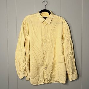 Ben Sherman Yellow Striped Long Sleeve Button Up EUC Sz 18/XXL
